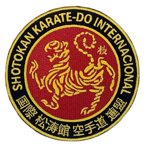 Shotokan Karate-Do Internacional Patch (8,9 cm) Aufbügel/Aufnäher, Tiger Kimono Gi Japanische Kyoku Kampfkunst Selbstverteidigung Kanji Japan DIY Geschenk Patches von Generic