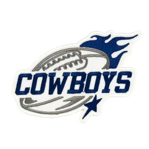 Siam Accs Rugby-Fans, Cowboys, Fußball-Stern-Aufnäher, Stickerei, American Football-Fan, Lieblings-Team, zum Aufbügeln oder Aufnähen, für Kleidung, Rucksäcke, Jeans, Motorrad, zum Aufnähen auf Jacken von Generic