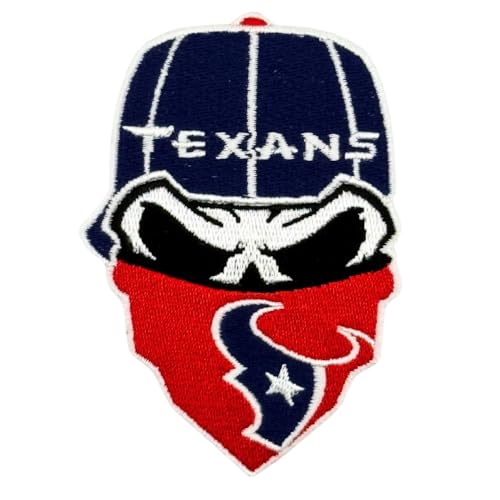 Siam Accs Rugby-Fans, Houston Gangster-Logo, Stickerei, American Football-Fan, Lieblings-Team, zum Aufbügeln oder Aufnähen für Kleidung, Rucksäcke, Jeans, Motorrad, zum Aufnähen auf Jacken, Hüte von Generic