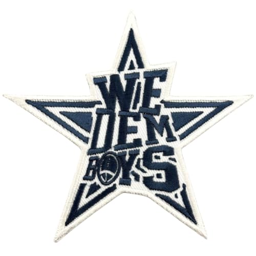 Siam Accs Rugby-Fans Cowboys We Dem Boys Patch Stickerei American Football Fan Favorite Team zum Aufbügeln oder Aufnähen für Kleidung, Rucksäcke, Jeans, Motorrad, zum Aufnähen auf individuelle Jacken von Generic