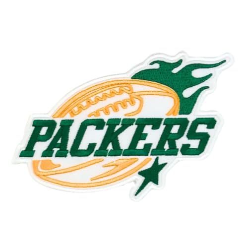 Siam Accs Rugby-Fans Packers Fußball-Stern-Aufnäher, Stickerei, American Football-Fan, Lieblings-Team, zum Aufbügeln oder Aufnähen für Kleidung, Rucksäcke, Jeans, Motorrad, zum Aufnähen auf von Generic