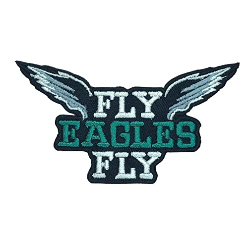 Siam Accs Rugby-Fans Philadelphia Fly Eagles Logo Patch Stickerei (schwarz) American Football Fan Favorite Team zum Aufbügeln oder Aufnähen von Generic