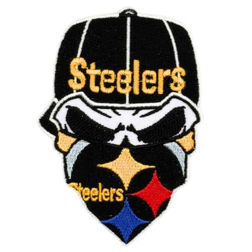Siam Accs Rugby-Fans Pittsburgh Gangster-Patch, Stickerei, American Football-Fan, Lieblings-Team, zum Aufbügeln oder Aufnähen für Kleidung, Rucksäcke, Jeans, Motorrad, zum Aufnähen auf individuelle von Generic