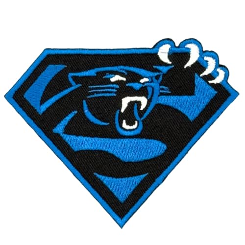 Siam Accs Rugby-Fans Super Carolina Logo Patch Stickerei American Football zum Aufbügeln oder Aufnähen, bestickter Aufnäher für Kleidung, Rucksäcke, Jeans, Motorrad, zum Aufnähen auf Jacken, Hüte von Generic