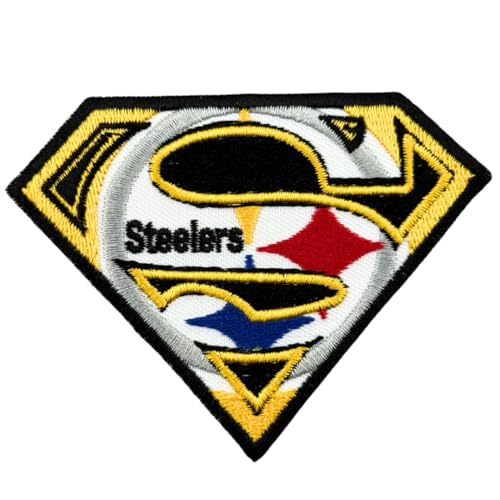 Siam Accs Rugby-Fans Super Pittsburgh Logo Patch Stickerei American Football Iron On Sew On Embroidered Patch for Clothing Backpacks Jeans Motorcycle Sew On Custom Jackets Hats Tactical Bags von Generic