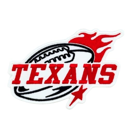 Siam Accs Rugby-Fans Texans Football Star Patch Stickerei American Football Fan Favorite Team zum Aufbügeln oder Aufnähen für Kleidung, Rucksäcke, Jeans, Motorrad, zum Aufnähen auf individuelle Jacken von Generic