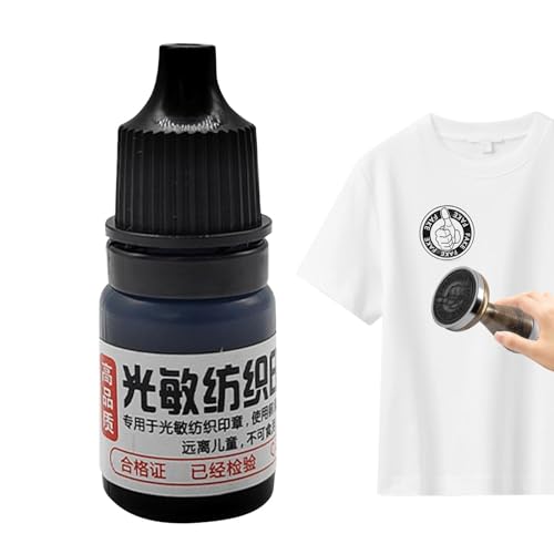 Siebdrucktinte – Siebdruckfarbe, lichtempfindliche Textiltinte 5 ml | Multifunktionelle und umweltfreundliche Lichtempfindliche Druckfarbe, wasserdicht, für die Herstellung von T-Shirts von Generic