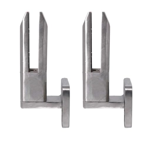 Silberne Seitlich Montierte Glasklemme Aus Edelstahl 304 Robuste Klemmen FüR PoolzaungeläNderpfosten FüR Glasdicken Von 8–13 Mm (5/16–13/25,4 Zoll),2 Pieces von Generic