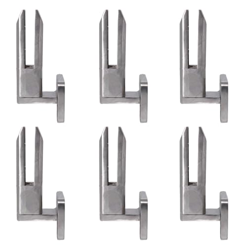 Silberne Seitlich Montierte Glasklemme Aus Edelstahl 304 Robuste Klemmen FüR PoolzaungeläNderpfosten FüR Glasdicken Von 8–13 Mm (5/16–13/25,4 Zoll),6 Pieces von Generic