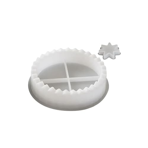 Silikon Adventskranz Silikonformen Gießformen Adventskalender Silikon zum Gießen Silikonform Adventskalender für Kerzen (White, 15cm) von Generic