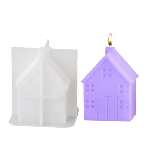 Silikon Haus Form Weihnachten Basteln Silikonform, 3D Kerzenform Haus Form Weihnachten Silikonformen Harz-Formen Schnellverschluss Antihaftbeschichtung Wiederverwendbare Seifenformen für Weihnachten Silikon Haus Form Weihnachten Basteln Silikonform, 3D Kerzenform Haus Form Weihnachten Silikonformen Harz-Formen Schnellverschluss Antihaftbeschichtung Wiederverwendbare Seifenformen für Weihnachten von Generic