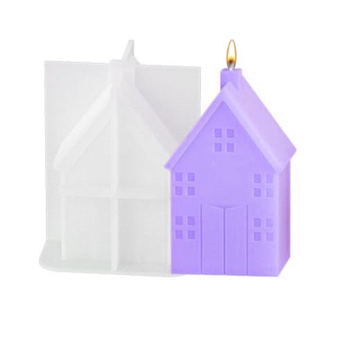 Silikon Haus Formen - Kleine Weihnachtsformen aus Silikon, Kerzenformen, wiederverwendbare Harzformen | Gips Seifenformen Antihaft für Urlaub, Harzformen von Generic