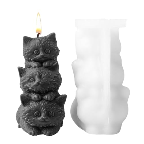 Silikon-Katzen-Set, stapelbare Aromatherapie-Kerzen für Kätzchen, aus Gipskartonverzierungen, Silikon für Katzen zum Ausbessern, Epoxidharz, v Silikon-Katzen-Set, stapelbare Aromatherapie-Kerzen für Kätzchen, aus Gipskartonverzierungen, Silikon für Katzen zum Ausbessern, Epoxidharz, v von Generic