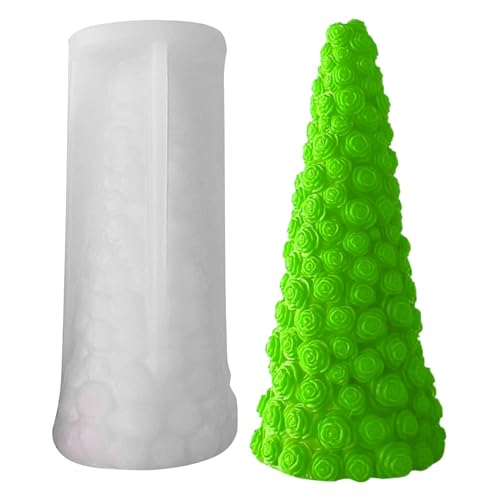 Silikon-Kerzenformen | Kreative Weihnachts-Silikonformen – flexible Epoxidharz-Form, Weihnachtsbaum-Kerzenform, Epoxid-Gussformen für Wachs, Gips von Generic