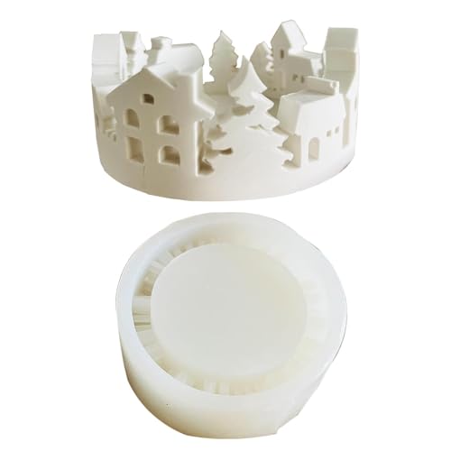 Silikon-Kerzenhalterform, Teelichthalter Silikonformen für Epoxidharz, Kerzenhalter für Haus und Weihnachtsbaum, Epoxidharz, Silikonformen für Baum von Generic