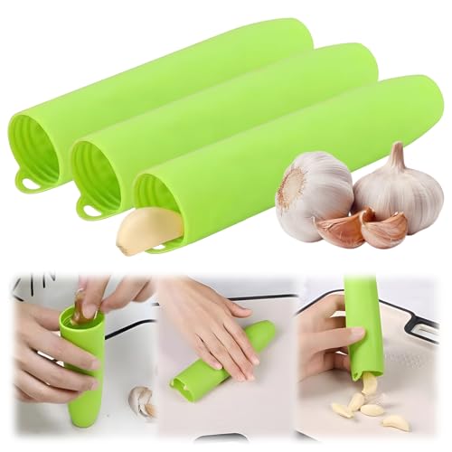 Silikon Knoblauchschäler; Knoblauch schälen mit Silikonrohrroller; Silikon Knoblauchschäler Schäler; Knoblauchroller Schälrohr (grün) von Generic