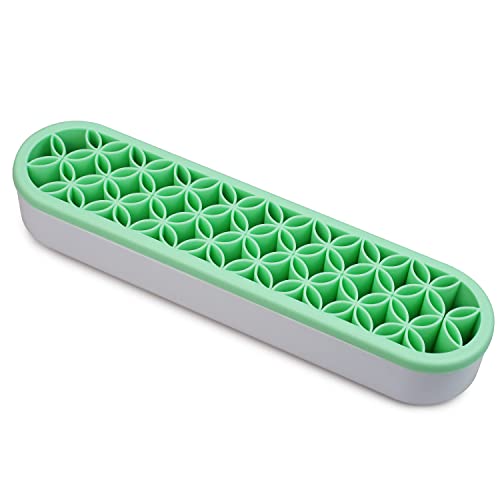 Generic 03PM Silicone Multipurpose Makeup Brush Stand Painting Pens Sewing Craft Tool Holder Box for and Storage (Green), Acrylic von Generic