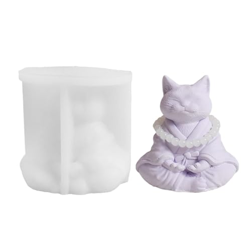 Silikon Seifenformen, Katzen-Silikonform | Seifenformen im Buddha-Stil | Kerzenformen in Katzenform - Tier-Kerzenformen für Geburtstage, Festivals, Thanksg Silikon Seifenformen, Katzen-Silikonform | Seifenformen im Buddha-Stil | Kerzenformen in Katzenform - Tier-Kerzenformen für Geburtstage, Festivals, Thanksg von Generic