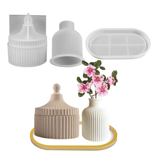 Silikon Vase Form - Harz Schreibtisch Organizer, Formen für Behälter | Epoxidharz Gießformen für Vasen, Halloween und Weihnachten, Verwendung von Generic