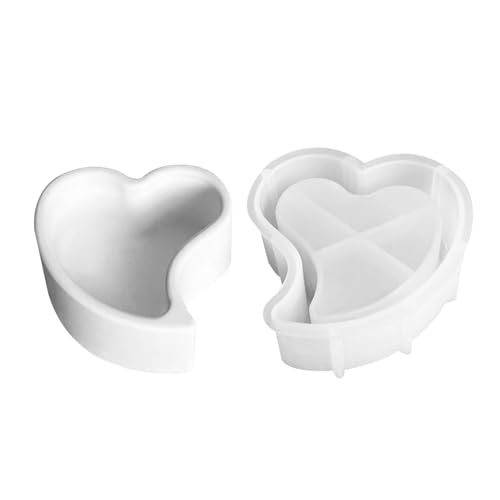 Silikonform, Kerzenständer | Silikonform mit Kerzenschicht in Herzform, romantische Dekoration zum Valentinstag aus Epoxidharz für Schmucktablett, CO Silikonform, Kerzenständer | Silikonform mit Kerzenschicht in Herzform, romantische Dekoration zum Valentinstag aus Epoxidharz für Schmucktablett, CO von Generic
