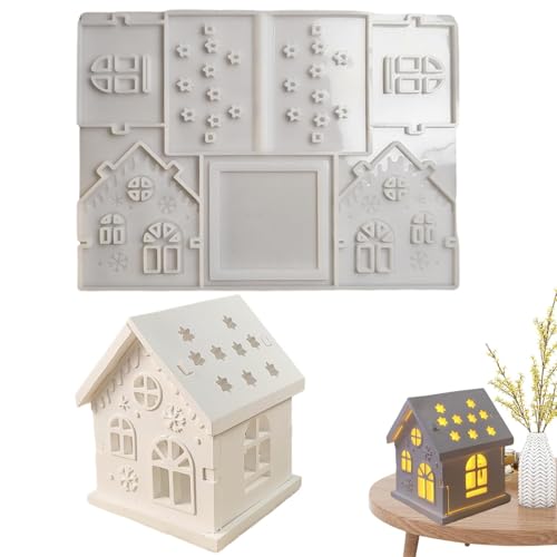 Silikonform - Art House Silikonform, Weihnachtsformen aus Silikon für Kerzenhalter, Kuchen, handgefertigte Seifen und andere Kunsthandwerk von Generic