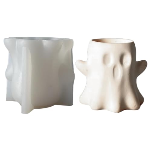 Silikonform Geister - Geisters Teelicht Silikon Gussform Für Harzguss | Geisterkerzenformen | Halloween Epoxy Gießform Für Düfte Kunsthandwerk Seife Gips Zement Zierguss Wohnaccessoires von Generic