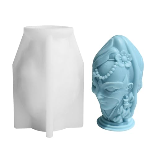 Silikonform - Gesichtsseife, wiederverwendbare Harzform | Fondantformen, leicht zu lösen, für Heimdekorationen, Harzarbeiten, Gips Gießen, ca von Generic