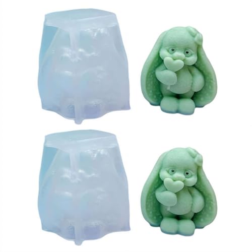 Silikonform Hase, Hase, Ostern, Kerzen, Harz, Seife, Wachs, Formen für Kerzen von Generic