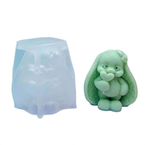 Silikonform Hase, Hase, Ostern, Kerzen, Harz, Seife, Wachs, Formen für Kerzen von Generic