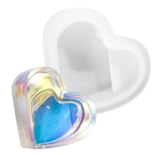 Silikonform des Klebenotenhalters, 3D-Herzform | 3D Silikon-Bastelform - Tragbares Herstellungszubehör, Seifenherstellungszubehör für Epoxidharz, l Silikonform des Klebenotenhalters, 3D-Herzform | 3D Silikon-Bastelform - Tragbares Herstellungszubehör, Seifenherstellungszubehör für Epoxidharz, l von Generic