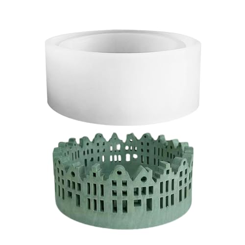 Silikonform für Ankerhalter – Hohles Schloss-Design, kompatibel mit Epoxidharz, Harz und Gips – Mehrzweck-3D-Form, Teelichthalter und Ablageschale – on von Generic