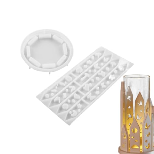 Silikonform für Kerzenhalter - Kreideform Herzhohles Design | Gießformen aus Harz in Kerzenform für die Tischdekoration von Generic