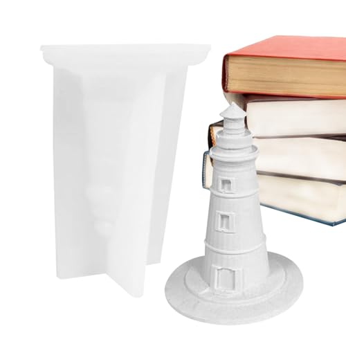 Silikonform für Leuchtturm, Gießform aus Epoxidharz, antihaftbeschichtete Silikonformen zum Basteln, einfach zu lösen, Formen zur Herstellung von weichen Kerzen von Generic