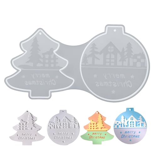 Silikonform für Weihnachtsbaumschmuck – Gießform mit zwei Hohlräumen zum Basteln | Wiederverwendbare DIY-Form für Seife, Harz, Ton, Gips und | Weihnachtsdeko-Werkzeug für Kunstprojekte, Geschenk Silikonform für Weihnachtsbaumschmuck – Gießform mit zwei Hohlräumen zum Basteln | Wiederverwendbare DIY-Form für Seife, Harz, Ton, Gips und | Weihnachtsdeko-Werkzeug für Kunstprojekte, Geschenk von Generic