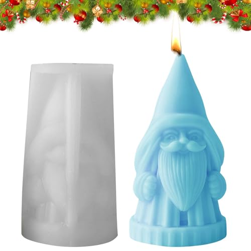 Silikonform für den Weihnachtsmann, Kerzenform für Weihnachtsmann, Silikon-Seifenform, antihaftbeschichtet, zur Dekoration des Zuhauses von Generic