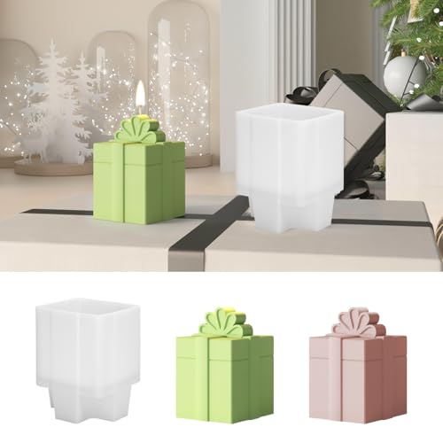 Silikonformen Gießformen Weihnachten, Gießformen Silikon Weihnachten Geschenkbox Gips zum Gießen Silikonform Weihnachten Geschenkbox Gipsformen zum Gießen Giessformen Silikon für DIY Gips (A) von Generic