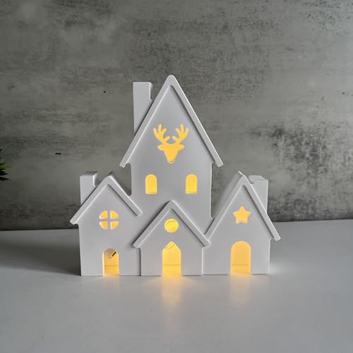 Silikonformen Gießformen Weihnachten Häuser, Silikonform Haus, Gießformen Silikon Häuser Gips zum Gießen Gießform Weihnachten Burg Giessformen Silikon Gipsformen Zum Gießen für DIY Gips Kerzen (A) Silikonformen Gießformen Weihnachten Häuser, Silikonform Haus, Gießformen Silikon Häuser Gips zum Gießen Gießform Weihnachten Burg Giessformen Silikon Gipsformen Zum Gießen für DIY Gips Kerzen (A) von Generic