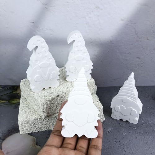 Silikonformen Gießformen Weihnachten Wichtel, 4 Stück Silikonform Weihnachten Wichtel Gipsformen zum Gießen, Gießformen Silikon Weihnachten Silikon Gießform für DIY Duftkerzenherstellung (A) von Generic