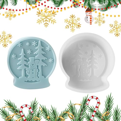 Silikonformen für Weihnachtskerzen, Silikonform für Weihnachtskerzen, Epoxidharz, Silikon, Gipsformen in Form einer Weihnachtskugel zur Kerzenherstellung von Generic
