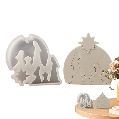Silikonformen für Weihnachtskrippe für Epoxidharz, Formen für Ton, Weihnachtskrippe, katholische Harzform der Heiligen Familie, Silikonform Krippe der Geburt Silikonformen für Weihnachtskrippe für Epoxidharz, Formen für Ton, Weihnachtskrippe, katholische Harzform der Heiligen Familie, Silikonform Krippe der Geburt von Generic