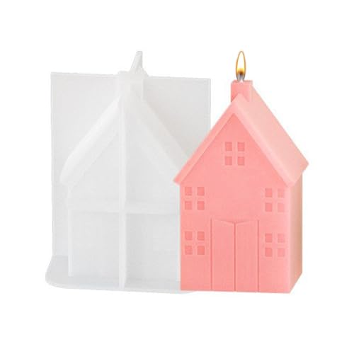 Silikonformen zum Basteln, Silikonformen in Hausform, Weihnachtskerzenform in Hausform, kleine Silikonformen – Seifenformen mit Schnellentriegelung aus Gips, Formen von Generic