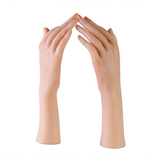 Silikonfüße oder -hände, 1 Paar weiches Silikon, lebensgroße weibliche Hand. Silikonhandmodell. Schöne weibliche Hände, 1:1-Produktion, einschließlich Knochen, Flexible Drehung der von Generic