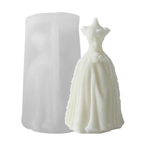 Silikonseifenform, Kerzenformen aus Silikon - Herstellung von Hochzeitskleid Silikonseifenformen - Herstellung von Hochzeitskleid Gießform Harz Gießform für Hochzeitskleid für die Herstellung von Generic