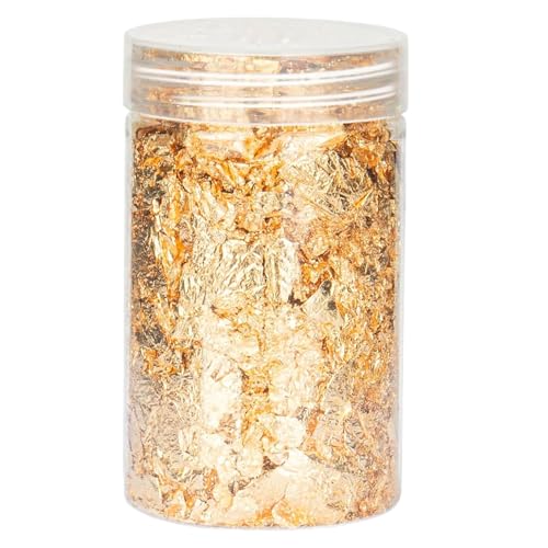 Simuliertes Blattgoldpapier – Bastel-Paillettenblatt-Set, dekorative Blätter | Goldfolie 10 g für die Herstellung von Harz, Kunstprojekte, Schlammhandwerk, Zubehör Simuliertes Blattgoldpapier – Bastel-Paillettenblatt-Set, dekorative Blätter | Goldfolie 10 g für die Herstellung von Harz, Kunstprojekte, Schlammhandwerk, Zubehör von Generic