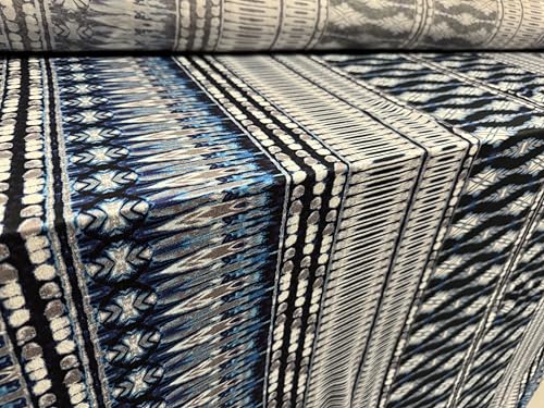 Single Jersey Stretch Viskose-Elasthan-Stoff Meterware - Paisley - Petrol Single Jersey Stretch Viskose-Elasthan-Stoff Meterware - Paisley - Petrol von Generic