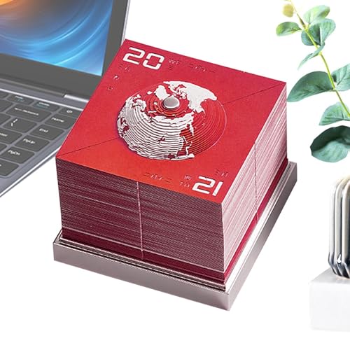 Skulptur mit Abreißkalender - Papier Skulptur Kalender Art Earth Kalender | Kunstkalender Memo Pad 2024, Art Time Kalender für Geschenke von Generic