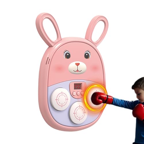 Smart Musical Boxing Toy - wiederaufladbare Cartoon -Stanzmaschine | LED Wall Target Training Pad für Kinder in der Innenräume im Freien im Freien, im Sportspiel, im Fitnessraum und im Familiengeburts von Generic