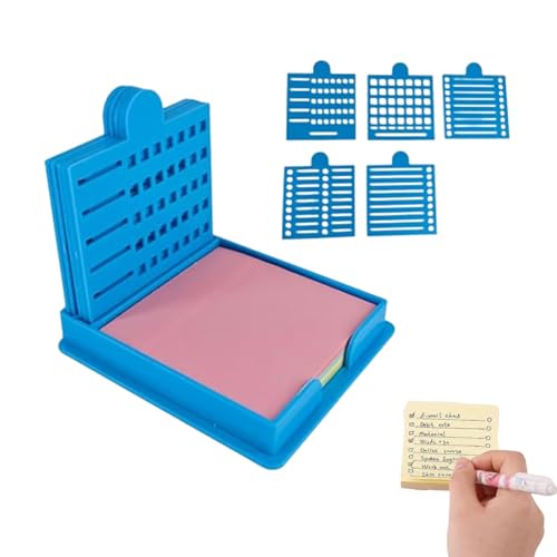 Smarter Sticky Note Kit, Sticky Note Holder + 5 Versatile Templates – Organize Notes, Boost Productivity & Master Daily Planning, Perfect for to-do Lists, Home, Office (Blue) von Generic