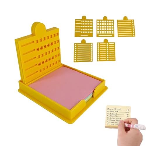 Smarter Sticky Note Kit, Sticky Note Holder + 5 Versatile Templates – Organize Notes, Boost Productivity & Master Daily Planning, Perfect for to-do Lists, Home, Office (Yellow) von Generic