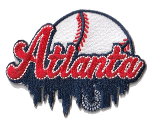Smc Store City of Atlanta Baseball-Logo-Aufnäher, bestickt, Baseball-Fan, Lieblings-Team, zum Aufbügeln oder Aufnähen Smc Store City of Atlanta Baseball-Logo-Aufnäher, bestickt, Baseball-Fan, Lieblings-Team, zum Aufbügeln oder Aufnähen von Generic